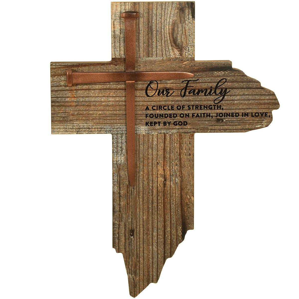 Our Family Wall Cross With Nail