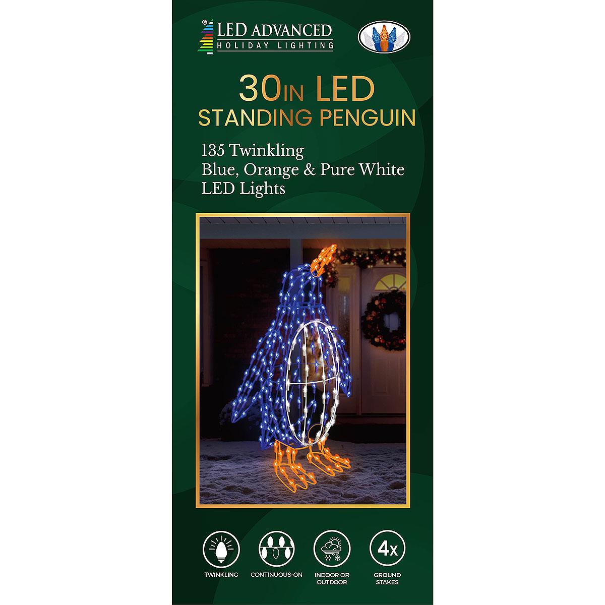 30" Standing Penguin LED Decoration