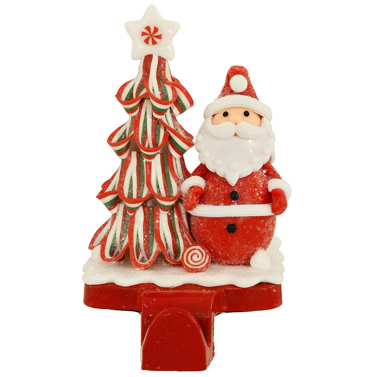 Santa And Tree Stocking Holder