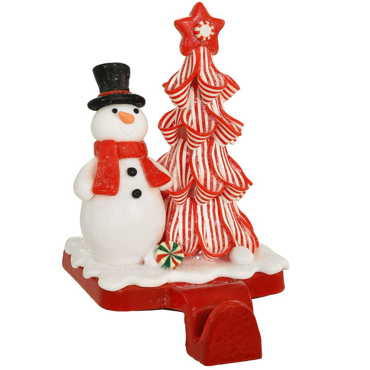 Snowman And Tree Stocking Holder