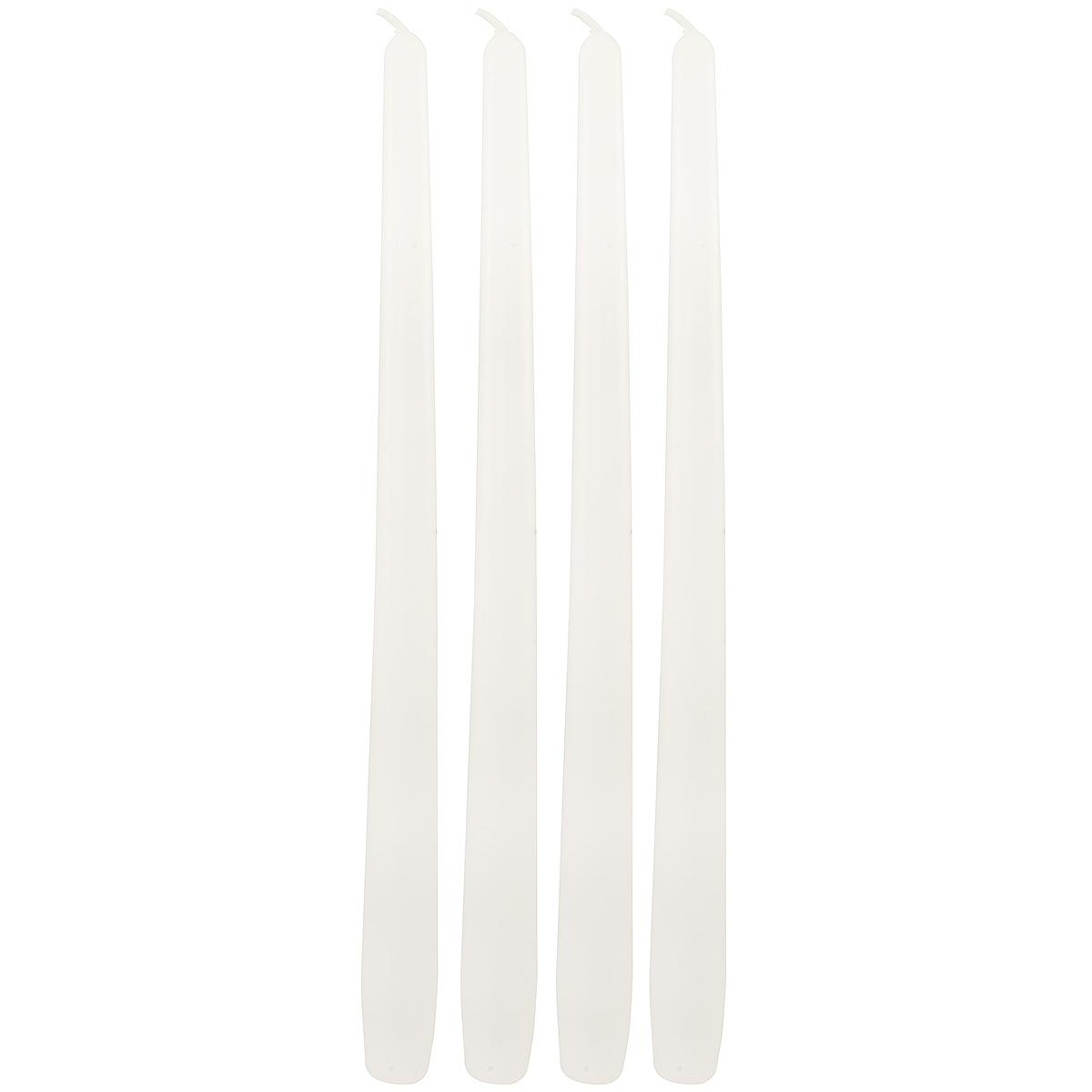 12 Inch White Taper Candle Set Of 4