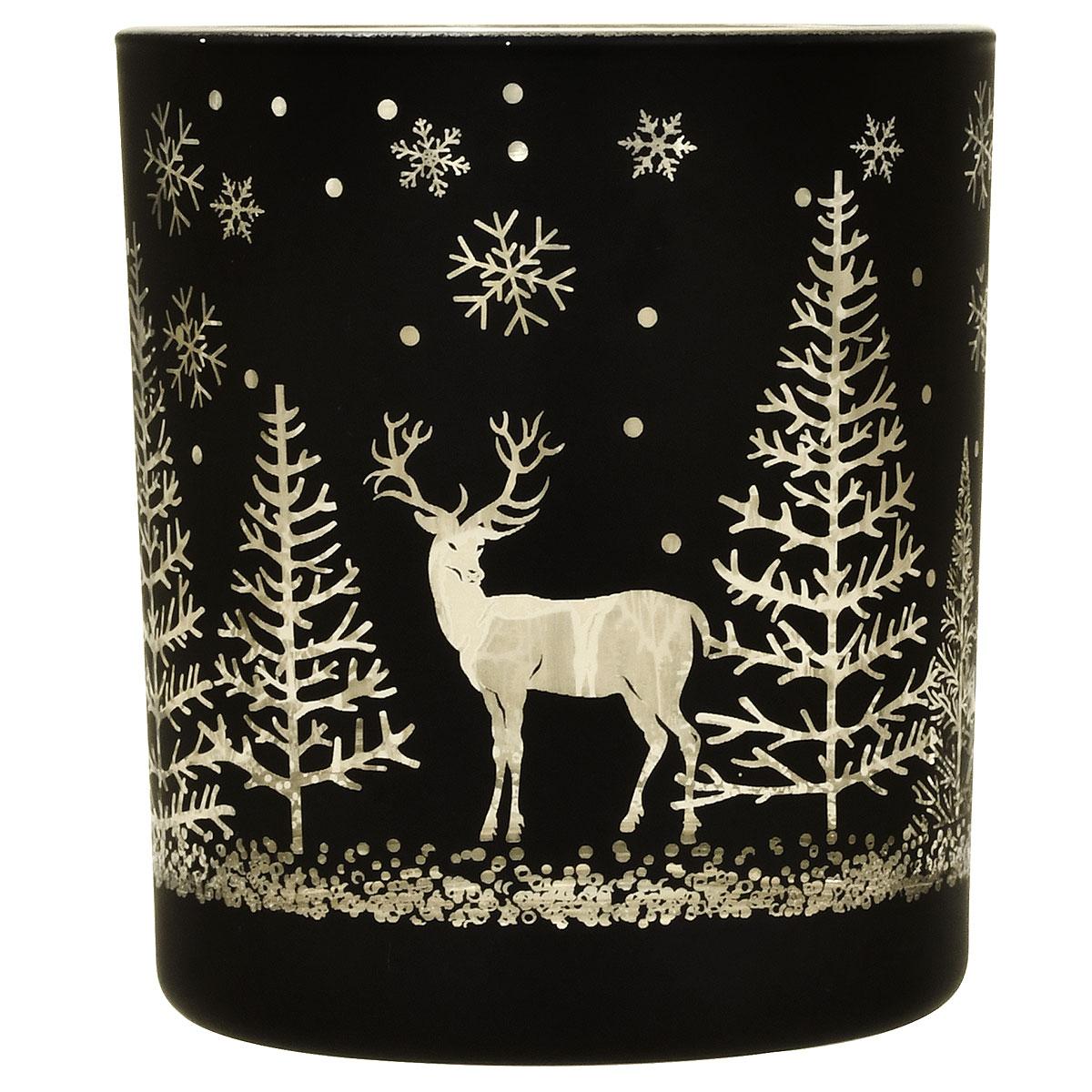 3.125 Inch Black Deer Tree Votive