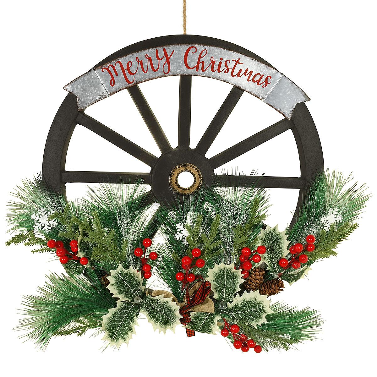 Christmas Wheel Wall Decor