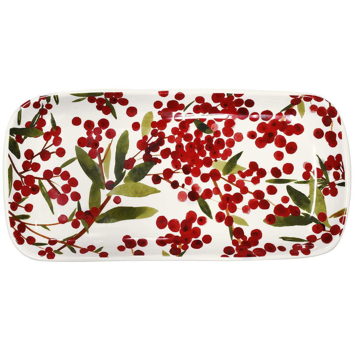 Rectangular Sprig Ceramic Platter