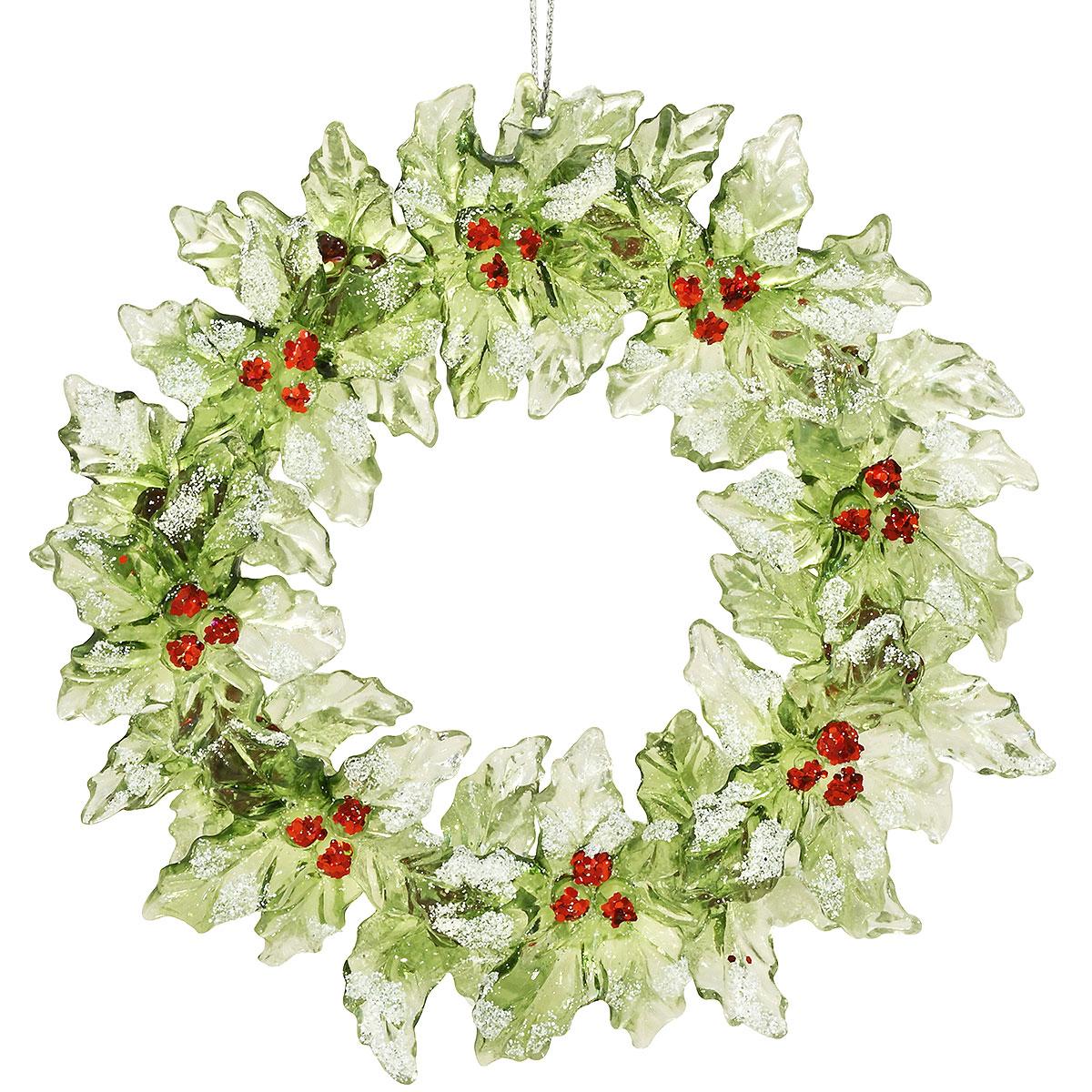 Green And Red Wreath Ornament