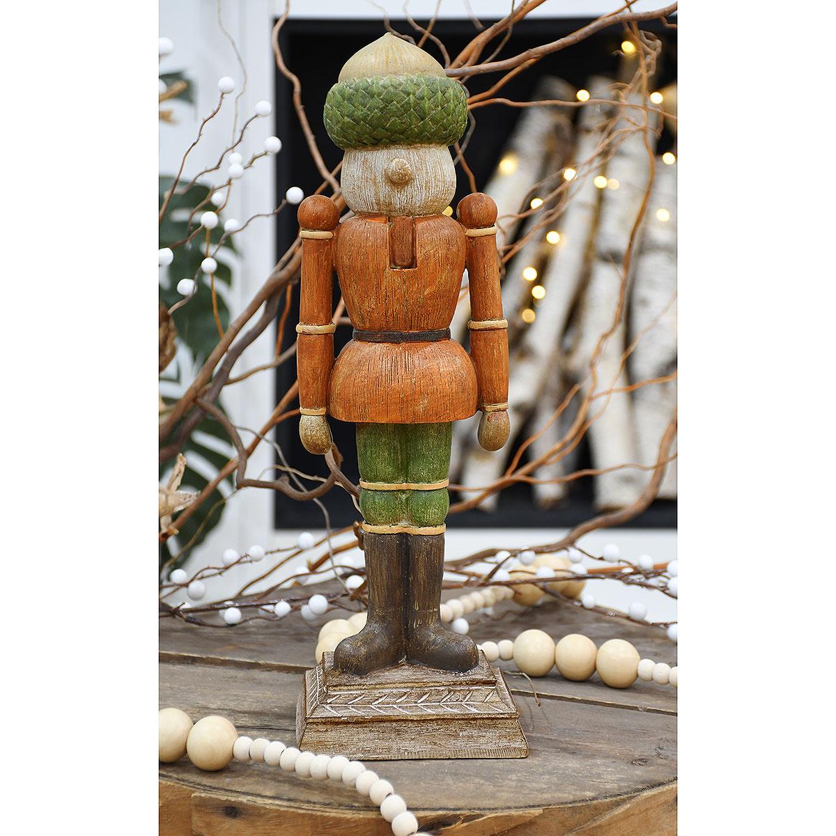 14" Nutcracker Figure In Acorn Hat