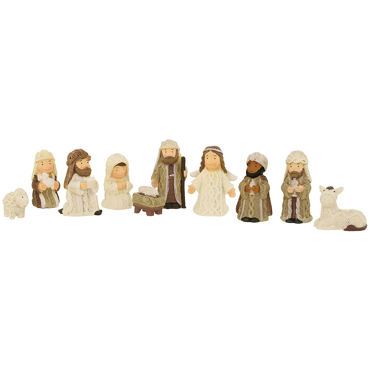 Small Knit Nativity Set Of 10