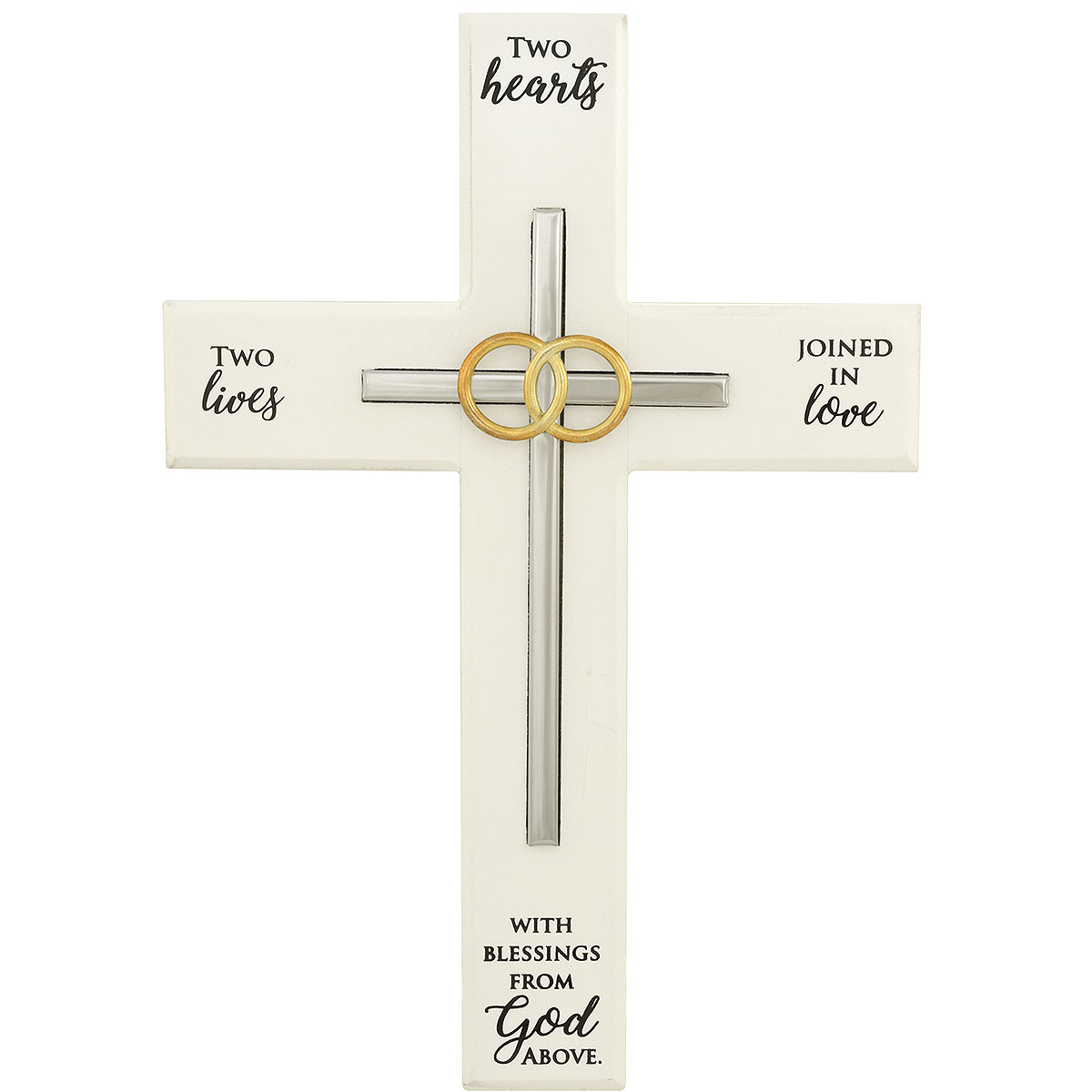 Two Hearts/Double Ring Wall Cross