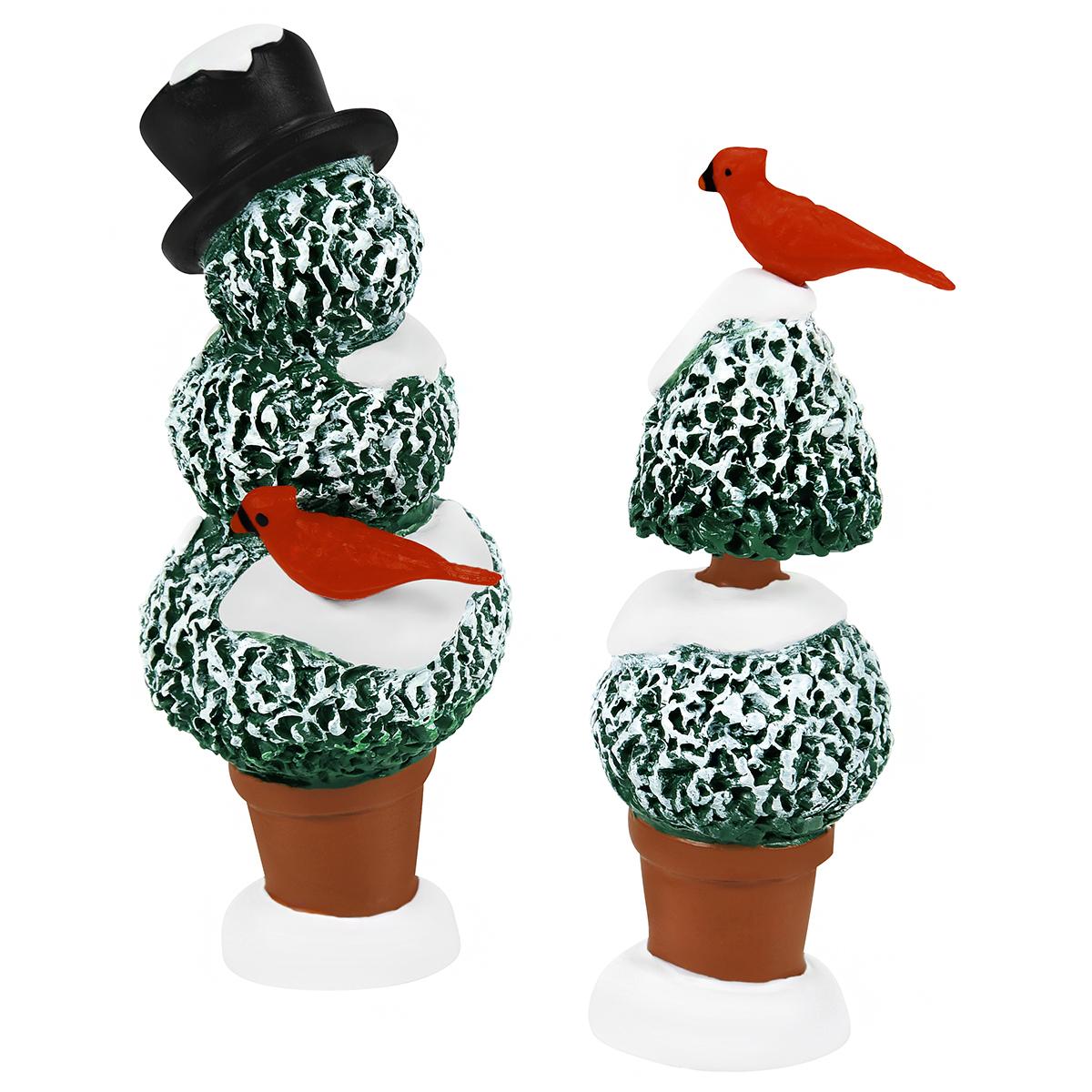 Cardinal Christmas Topiaries