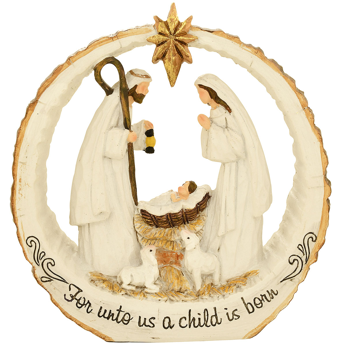 Gold Star Child Is Born Nativity