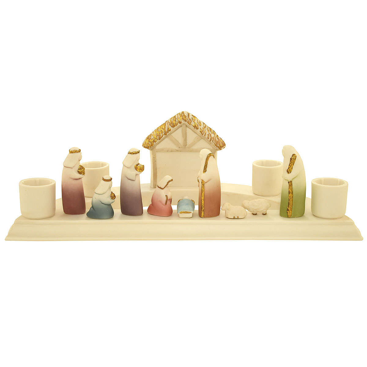 Advent Nativity Candle Holder