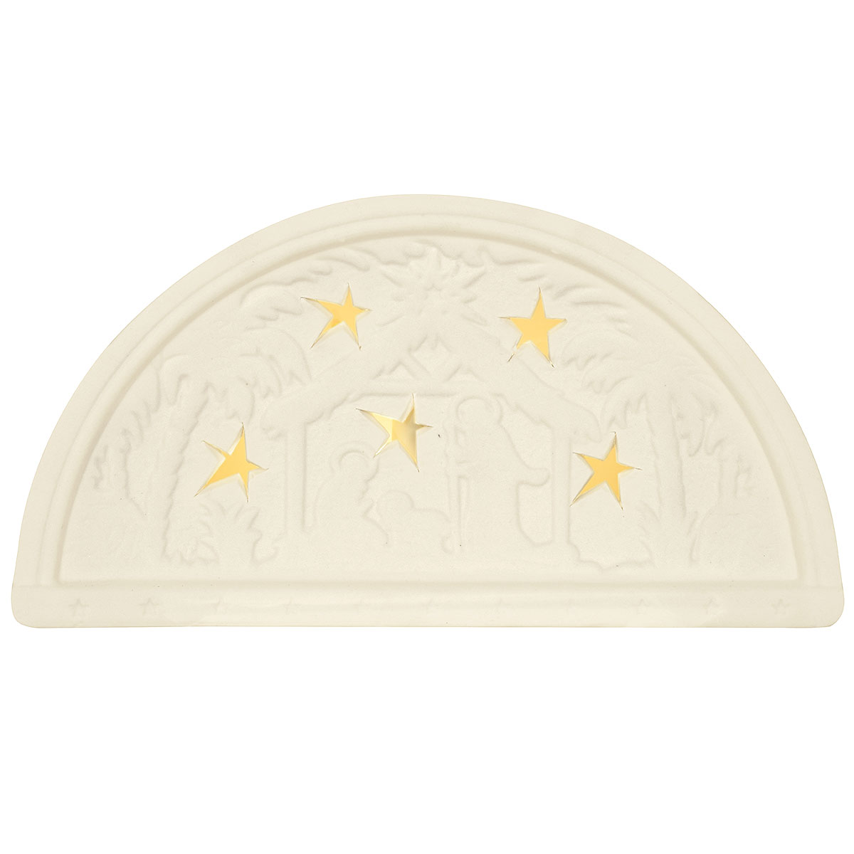 White Porcelain Lighted Nativity