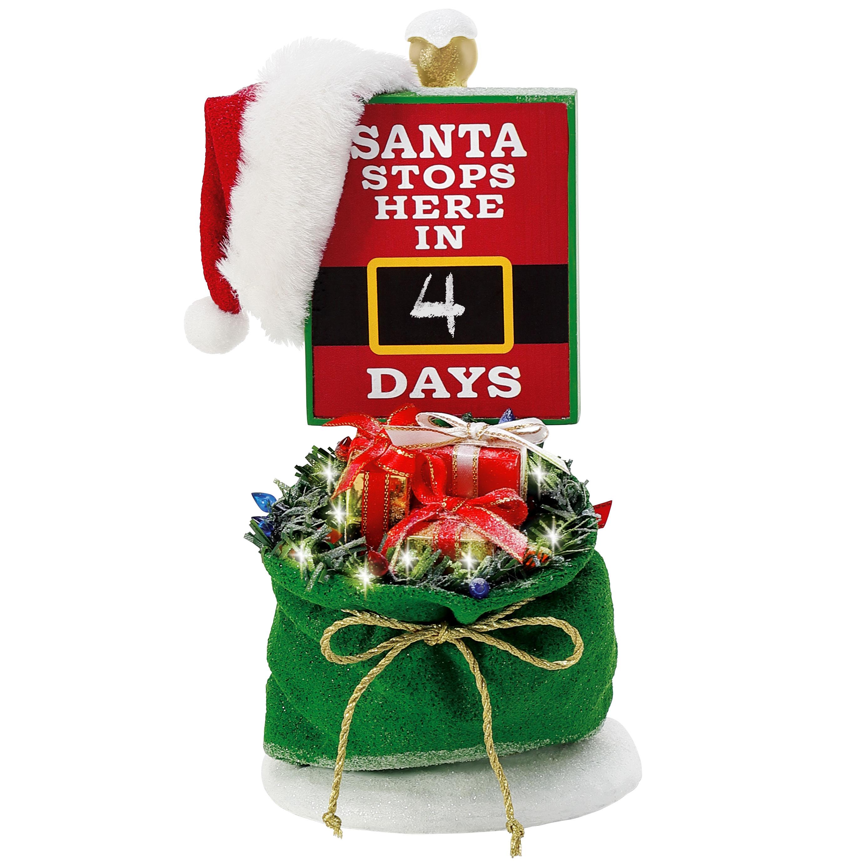 Santa Stops Here Possible Dreams Christmas Countdown Sign