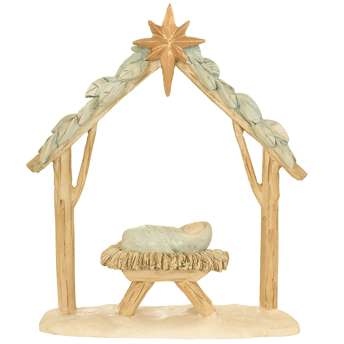 Baby Jesus In Manger Resin Figure