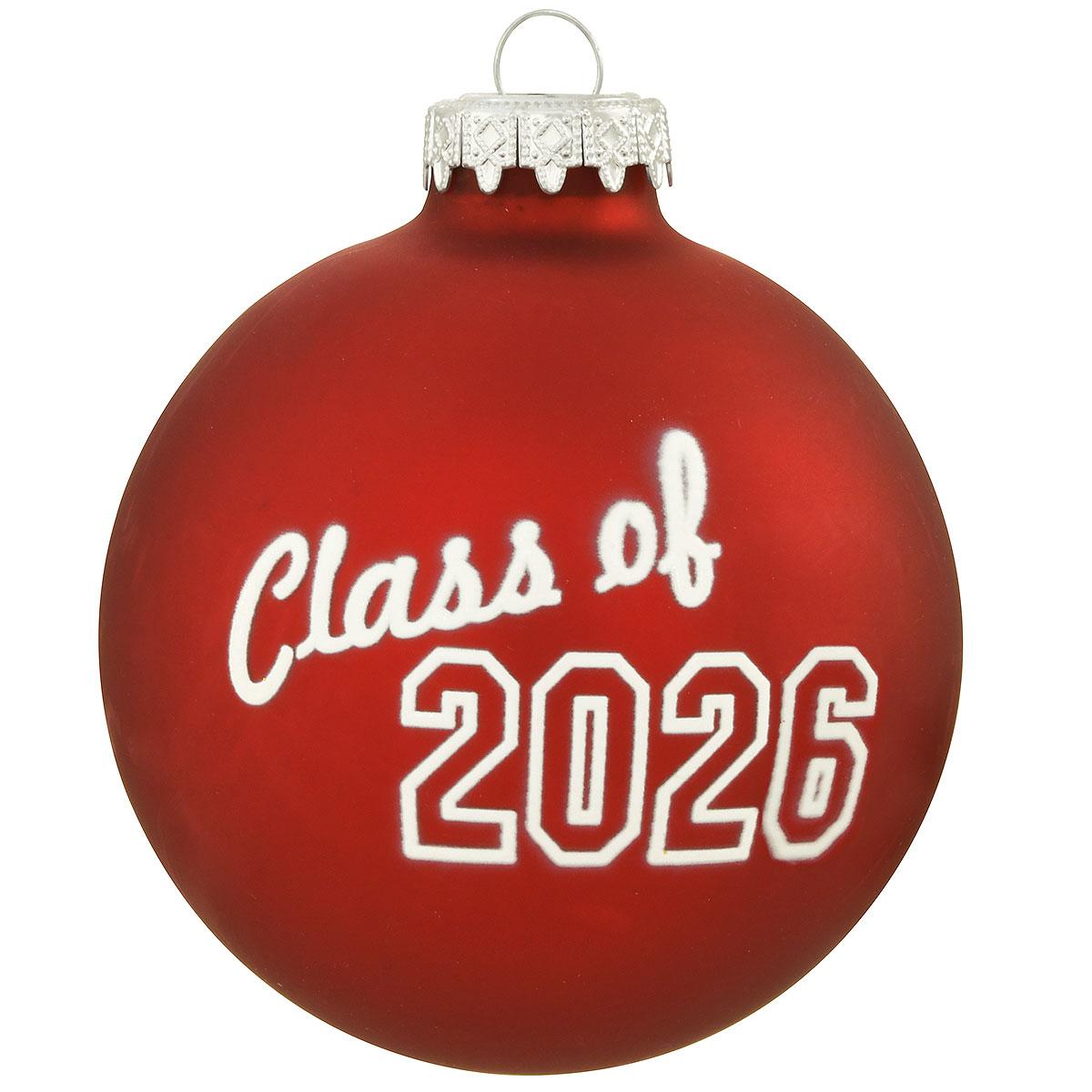 Class Of 2026 Red Satin Ornament