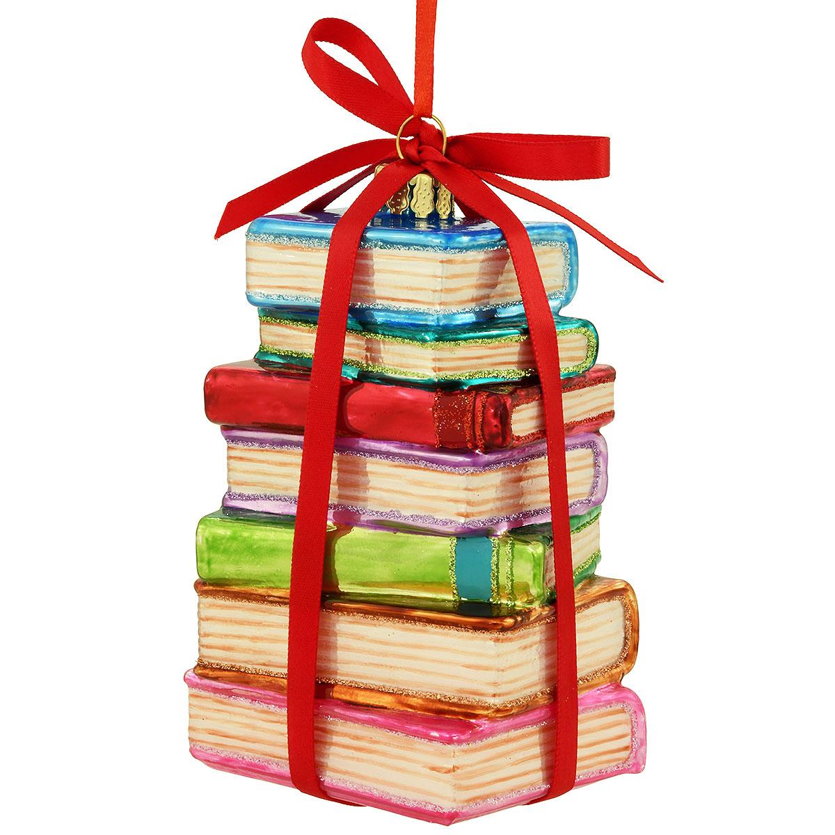 Pastel Rainbow Book Stack Ornament