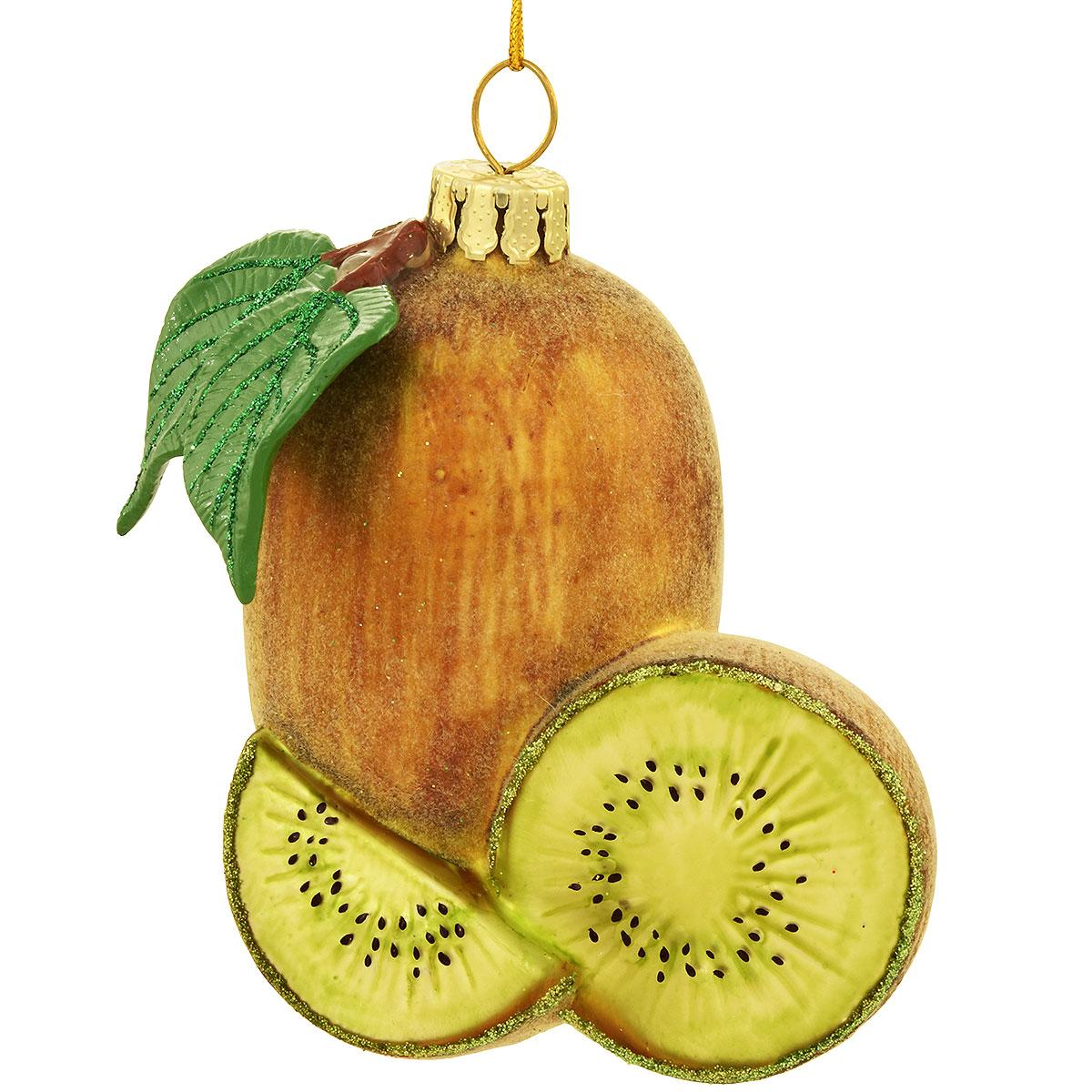 Kiwi Fruit 3.25 Inch Glass Ornament