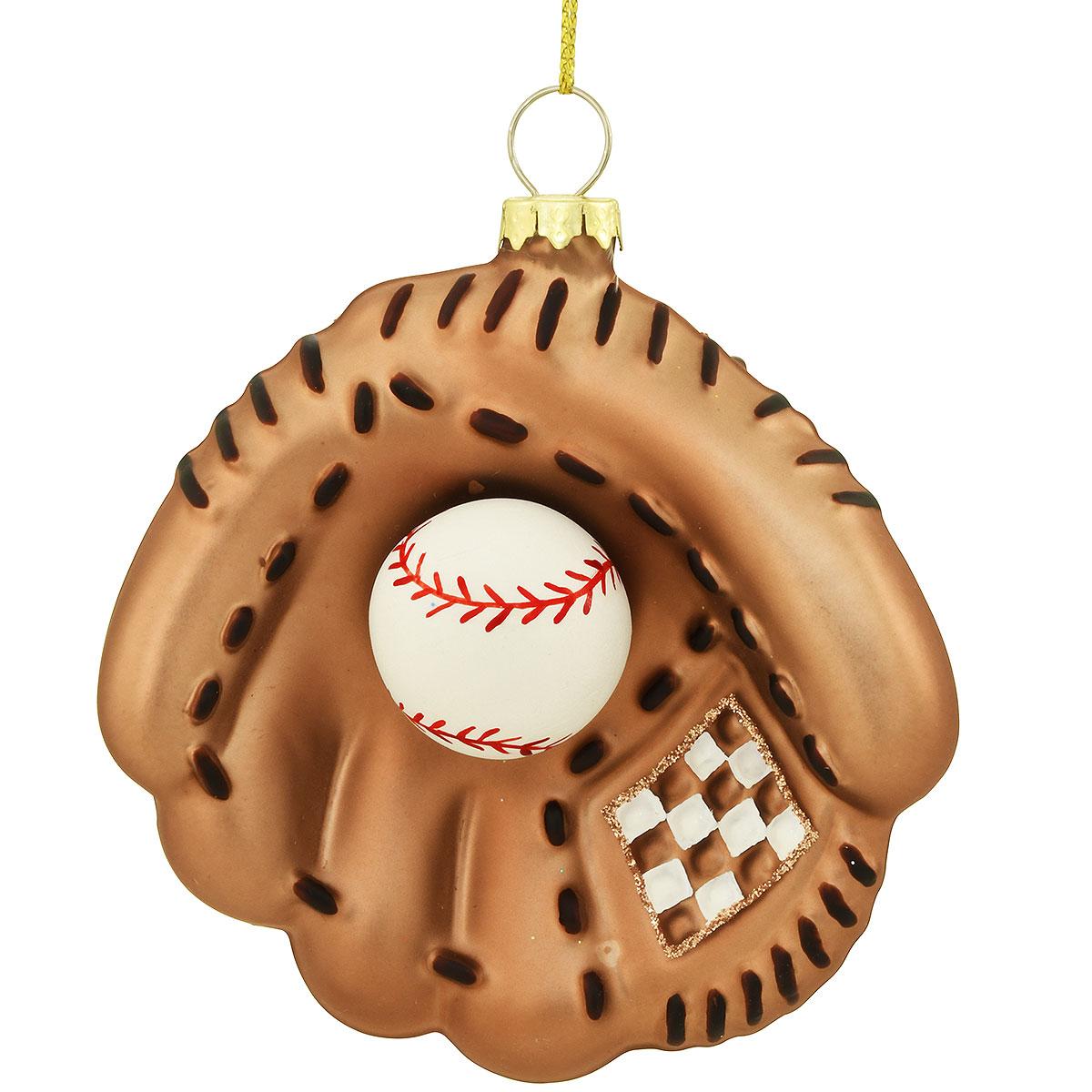 Baseball Glove With Ball Ornament