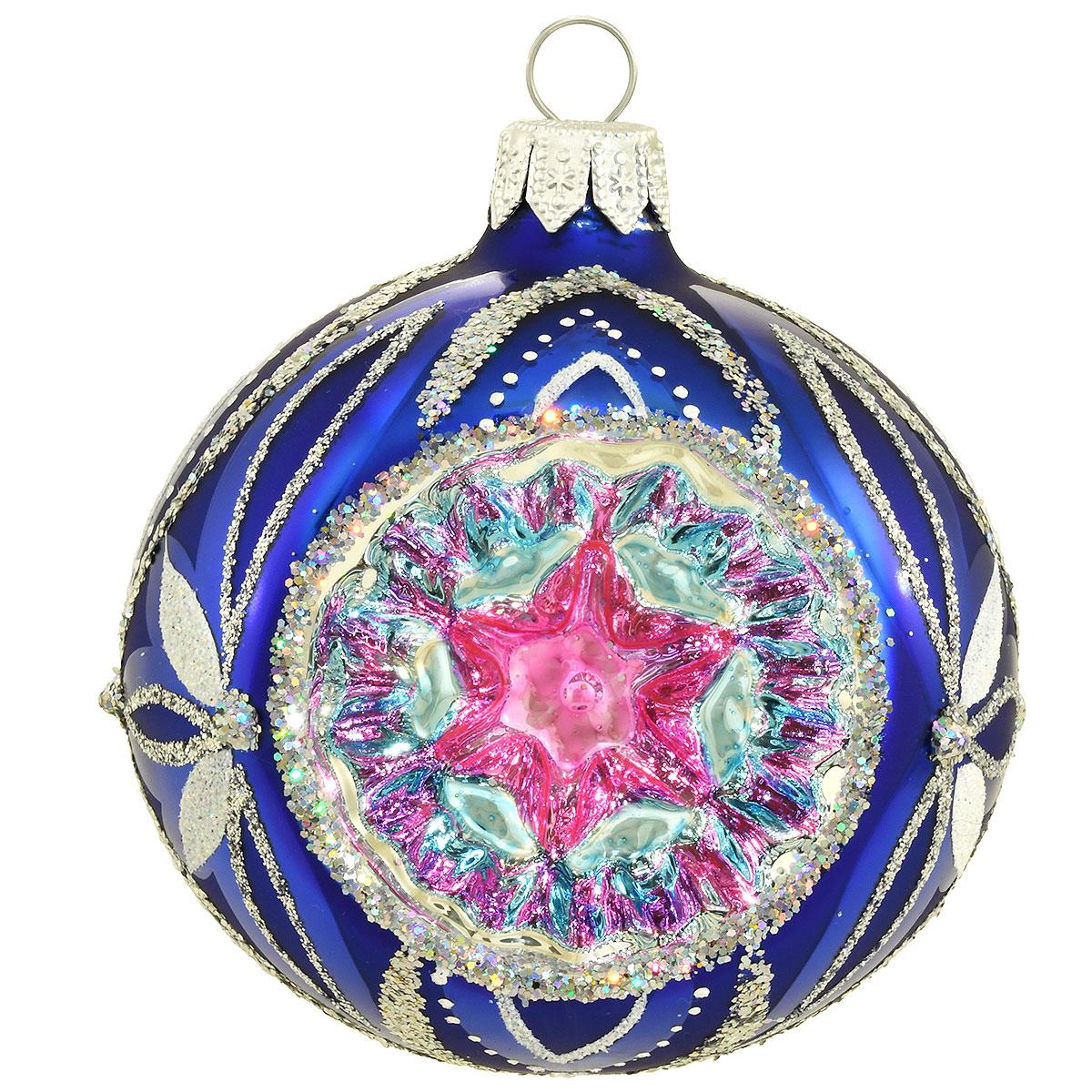 Sapphire Glass Reflector Ornament