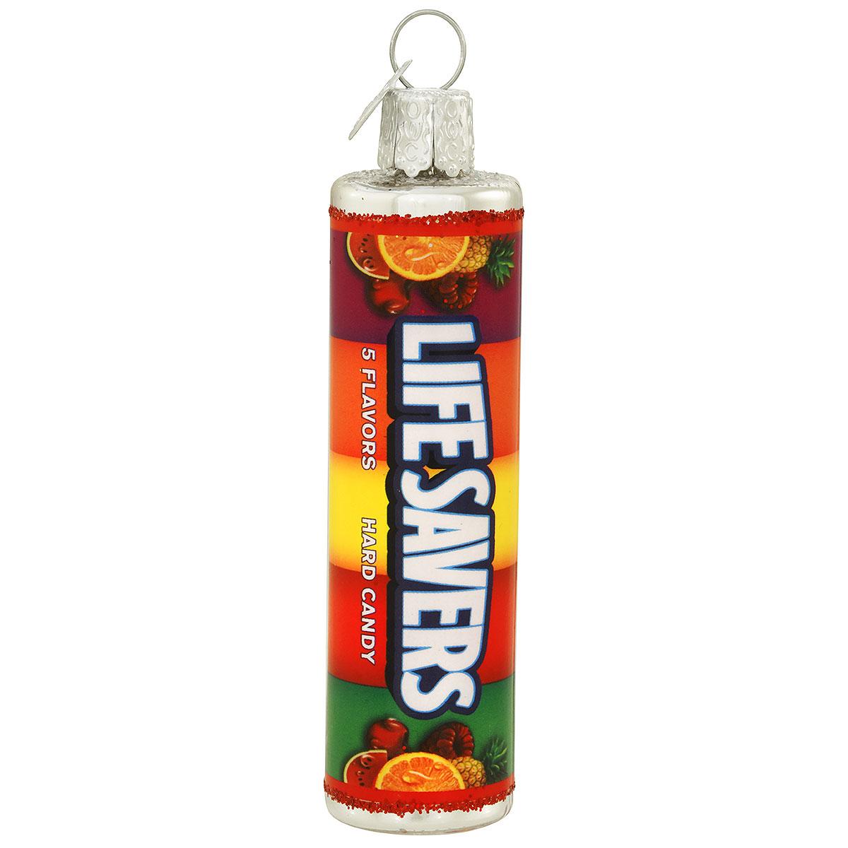 Lifesavers Candy Glass Ornament