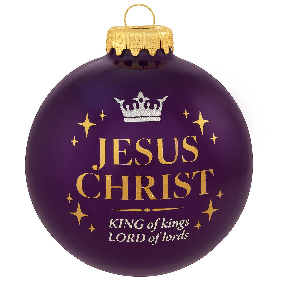 King Of Kings 3 Inch Glass Ornament