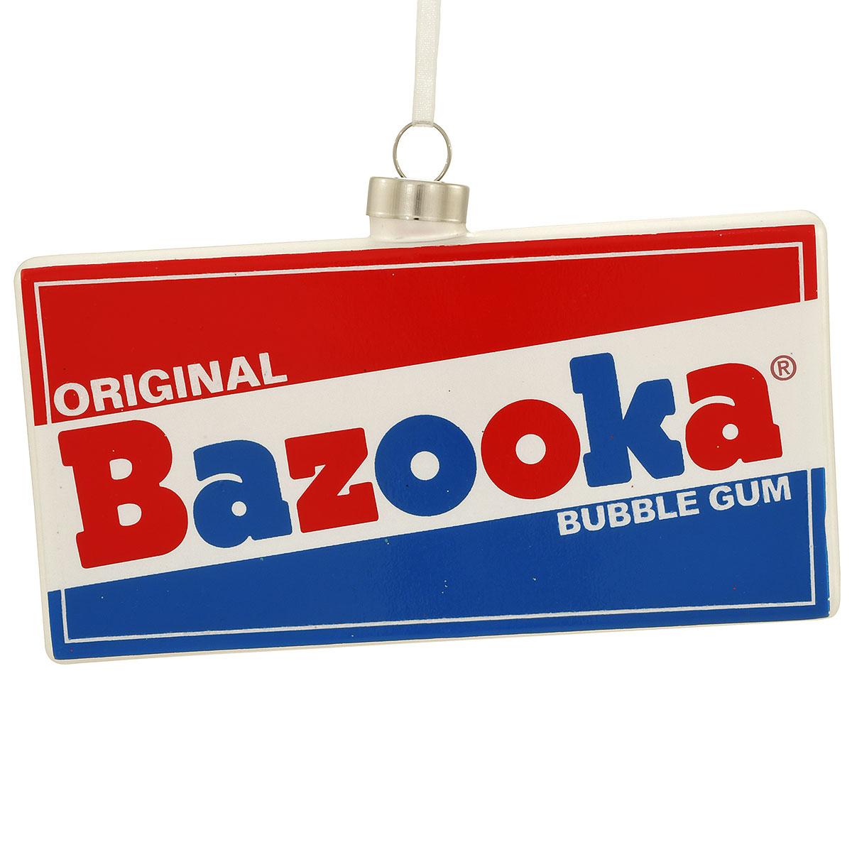 Bazooka Bubble Gum Glass Ornament