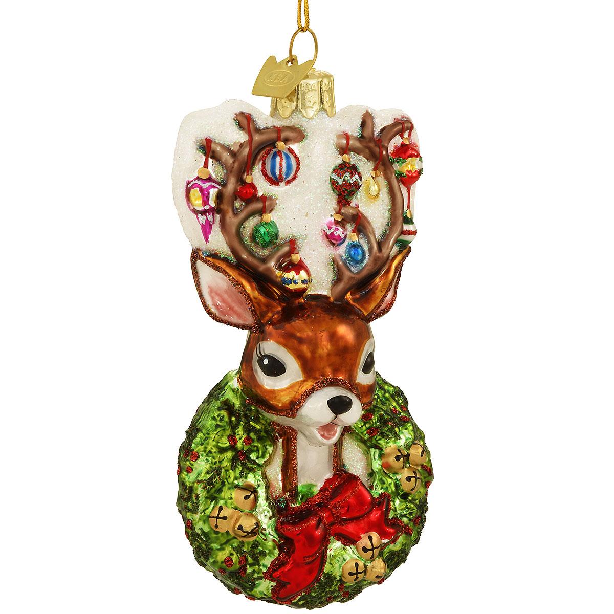 Traditional Deer With Wreath