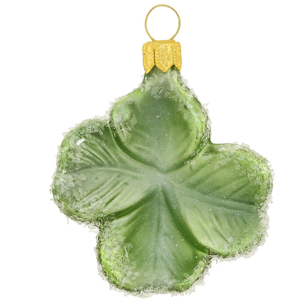 Four Leaf Clover Glass Ornament