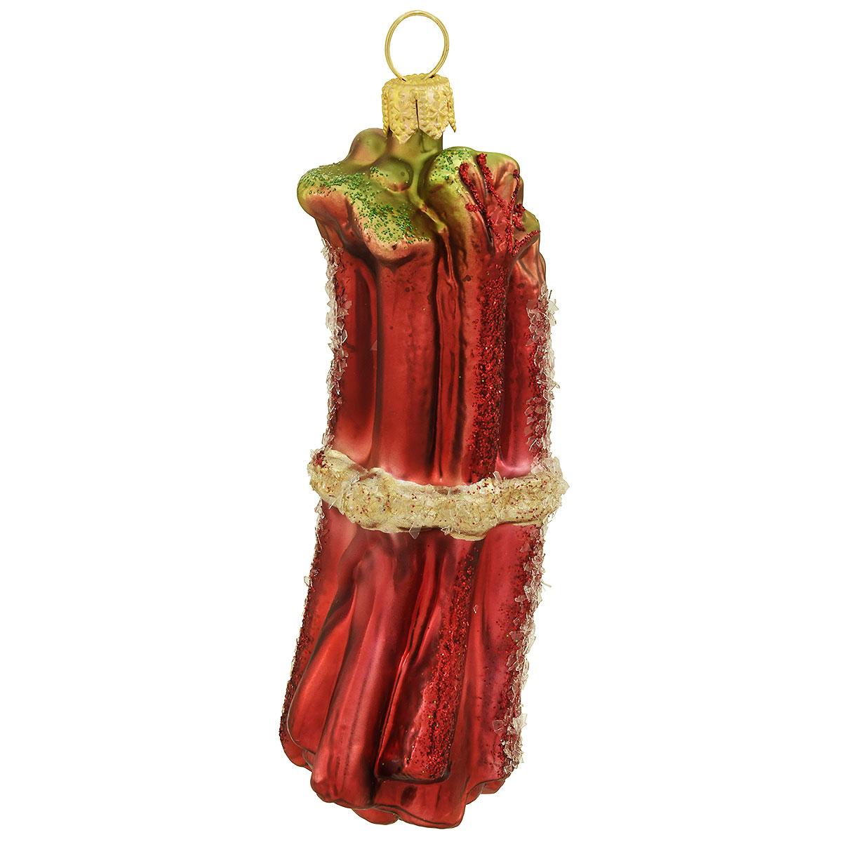 Rhubarb Glass Ornament