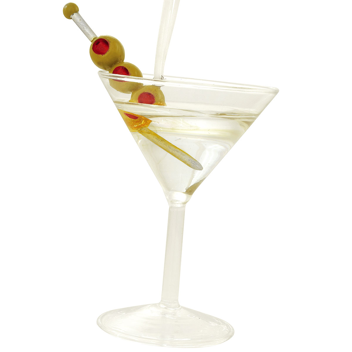 Martini Glass With Extra Olives