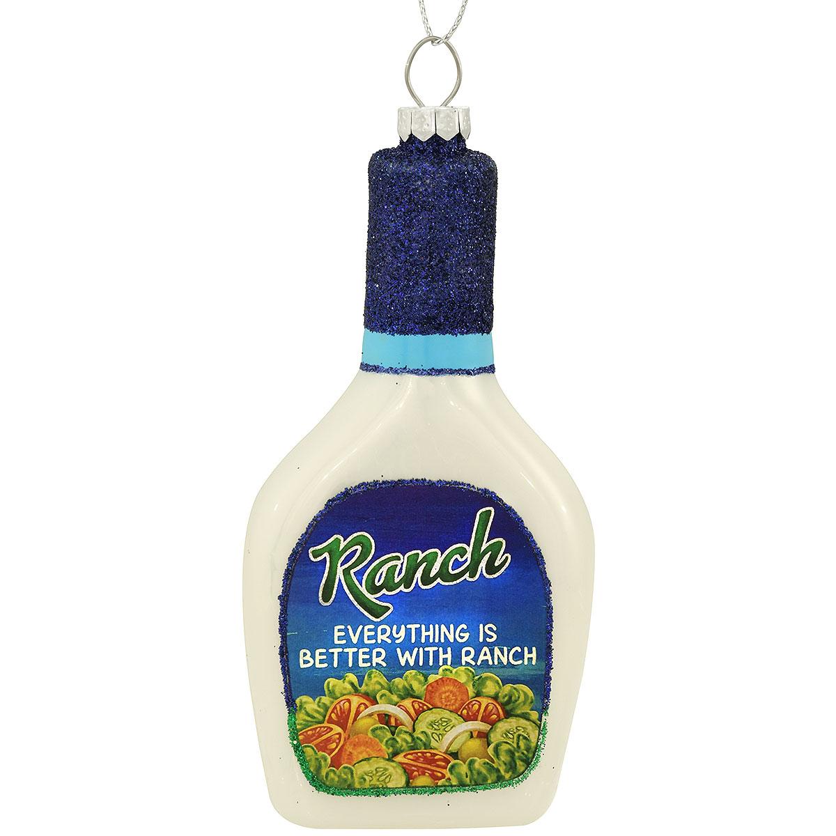 Ranch Bottle Glass Ornament