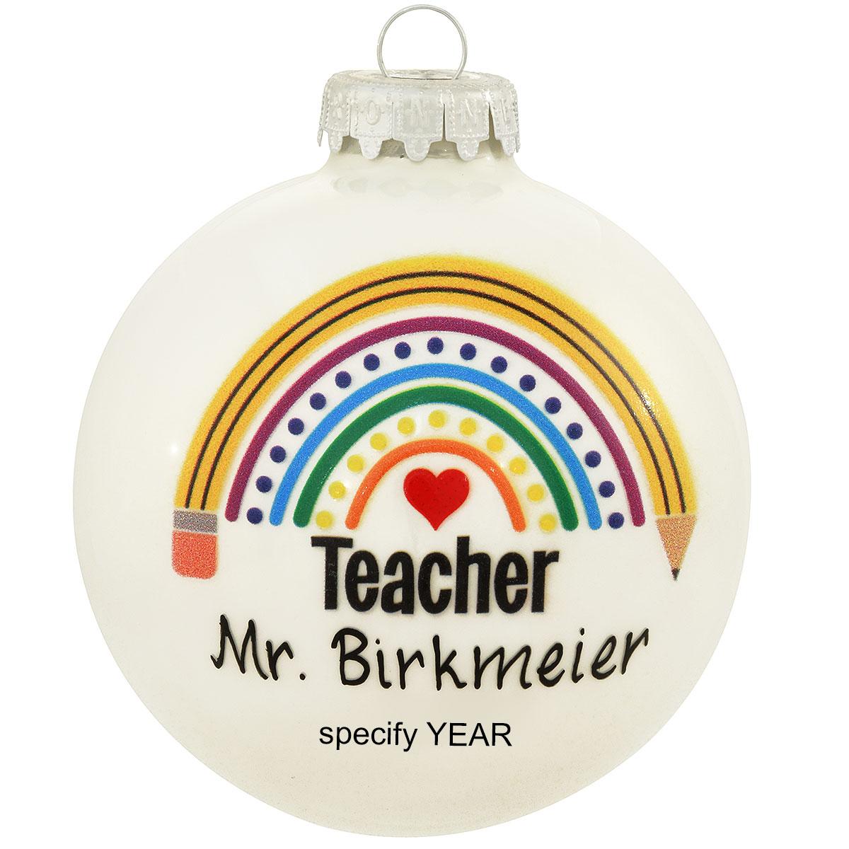 Personalized Teacher Ornament