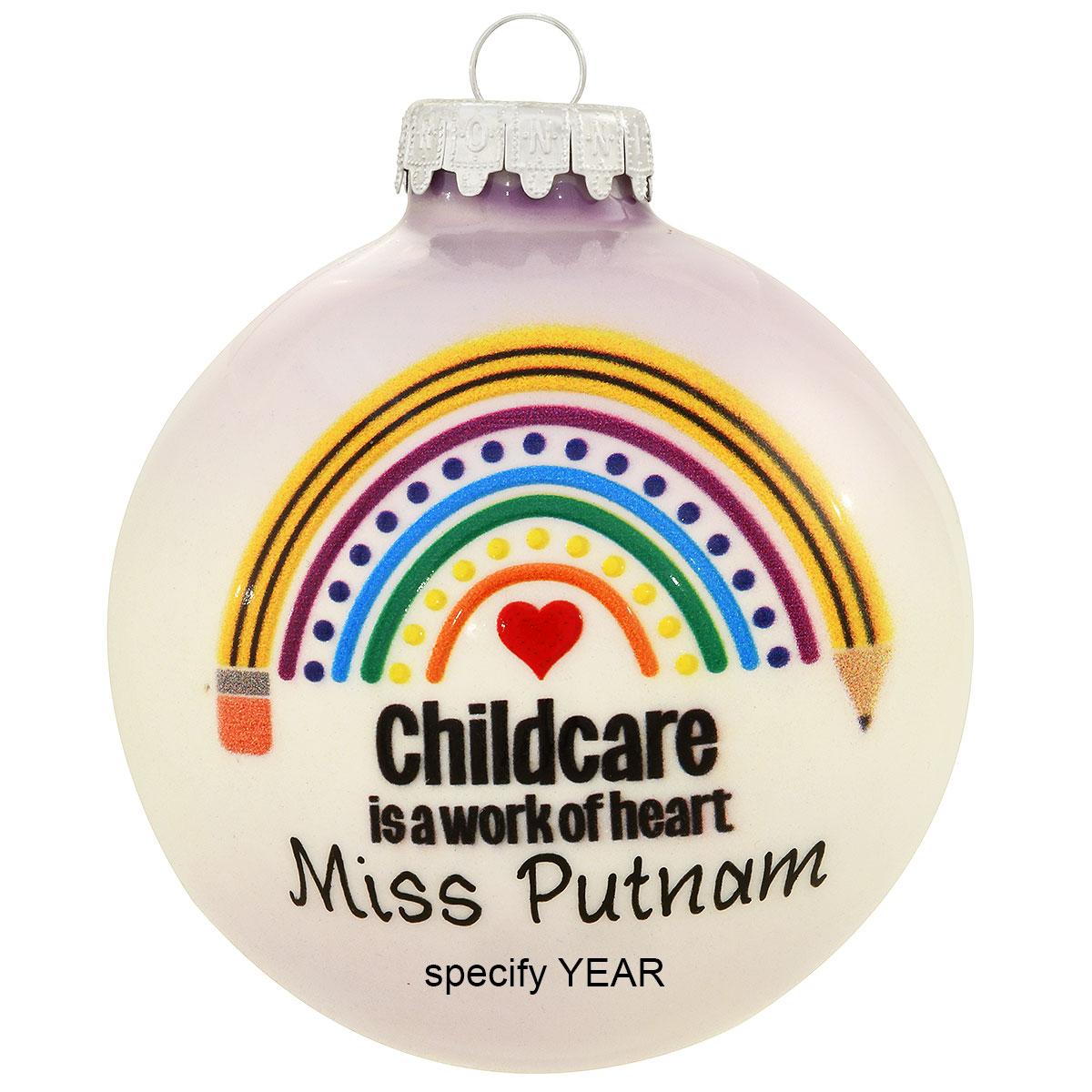 Personalized Childcare 2-Tone Glass