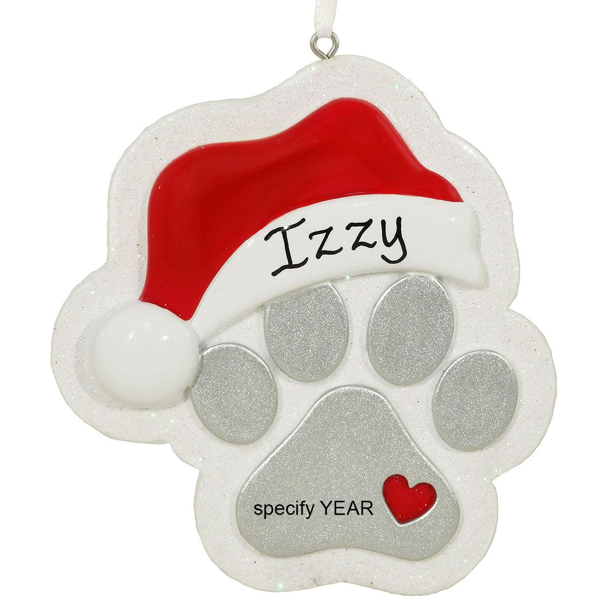 Personalized Paw Print With Hat